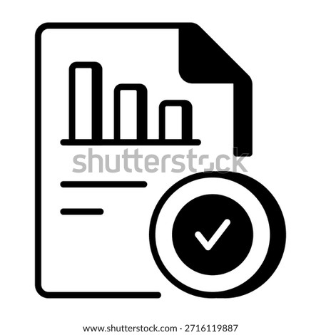 An outline style icon depicting data accuracy