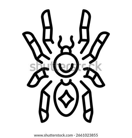 An outline style icon depicting libra spider