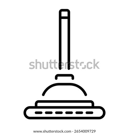 An outline style icon depicting lint roller  