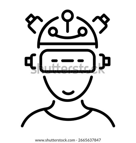 An outline style icon depicting mind reader