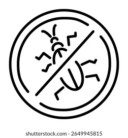 An outline style icon depicting pest control