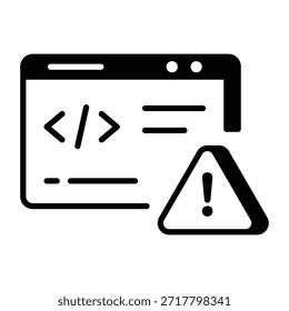 Un icono de estilo de esquema que representa un error de Web