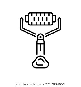 An outline style icon of derma roller