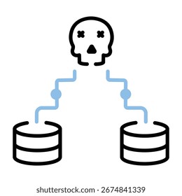 Gliederungsstil-Symbol für digitales Daten-Hacking