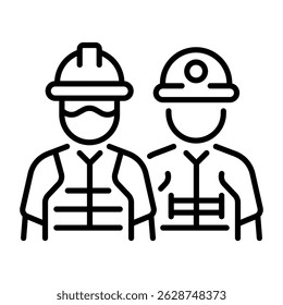An outline style icon of emergency team