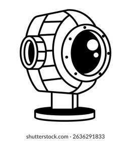 Um ícone de estilo de contorno do scanner de olhos  
