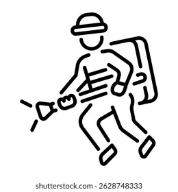 Ein Umrissstil-Symbol der Feuerwehr