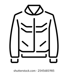 Ein Umrissstil-Symbol einer Jacke 