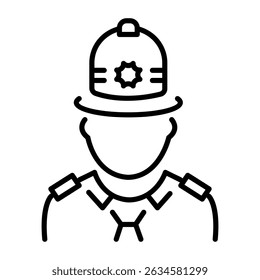 Um ícone de estilo de estrutura de tópicos da polícia de Londres