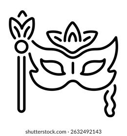 An outline style icon of masquerade