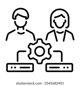 An outline style icon of multitenant architecture
