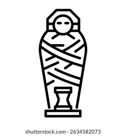 An outline style icon of mummy