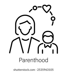 An outline style icon of parenthood