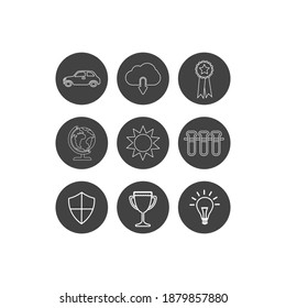 Outline Style Icon Vector Pack Number One