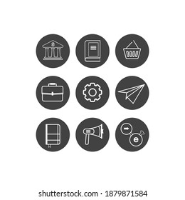 Outline Style Icon Vector Pack Number Four