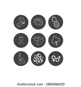 Umrisssymbol Vektor Pack Number Zehn