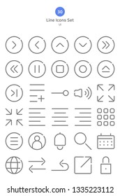 Outline style icons set for web and mobile.