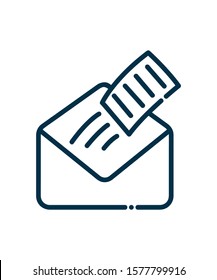 outline style message icon vector
