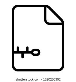 Outline style pixel perfect file icon suitable for website design, logo, app, ui, etc.