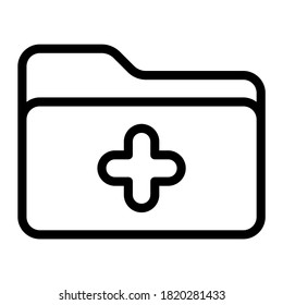 Outline style pixel perfect folder icon suitable for website design, logo, app, ui, etc.