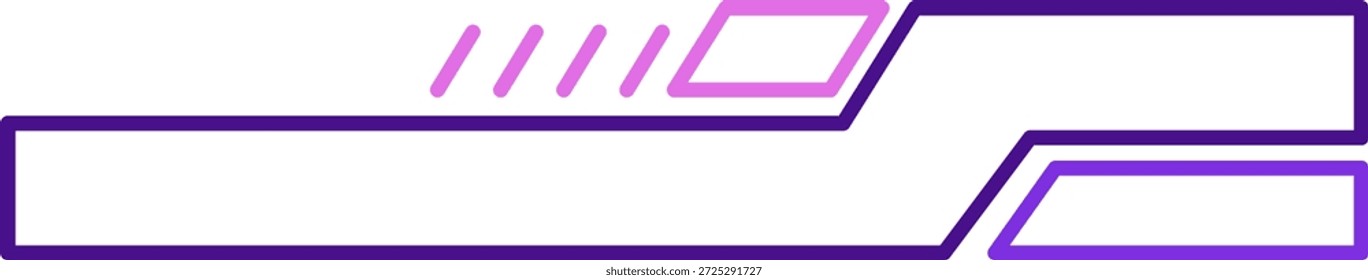 Outline-Stil lila Tech-Header mit geometrischem Layout