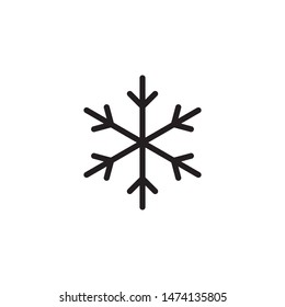 outline style of snowflake icon vector 