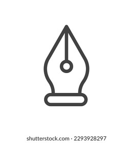 Outline style ui icons education and school class collection. Vector black linear illustration. Pen tip knowledge and writing symbol isolated on white background. Design element for college, library