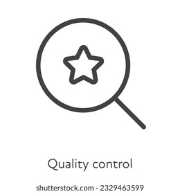 Outline style ui icons hard skill collection. Finance and marketing. Vector black linear icon illustration. Magnifier zoom star quality control and research symbol isolated on white background.