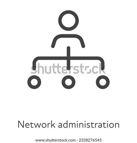 Outline style ui icons hard skill collection. Technology and business. Vector black linear icon illustration. Network administration admin and hierarchy symbol isolated on white background.