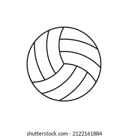 outline style volleyball, vector design template