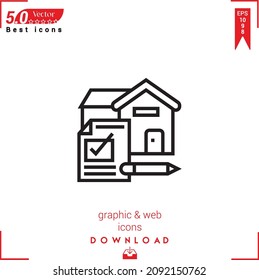 Outline sublease Icon. sublease icon vector isolated on white background. Graphic design, material-design, Best sellers icons, mobile application, UI UX design, EPS 10 format vector