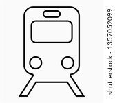 Outline subway vector icon