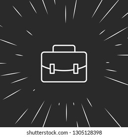 Outline suitcase icon illustration isolated vector sign symbol
