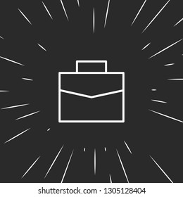 Outline suitcase icon illustration isolated vector sign symbol