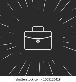 Outline suitcase icon illustration isolated vector sign symbol