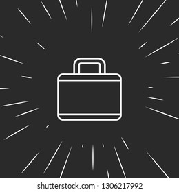 Outline suitcase icon illustration isolated vector sign symbol