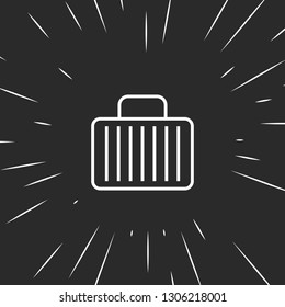 Outline suitcase icon illustration isolated vector sign symbol