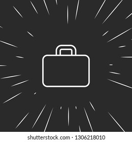 Outline suitcase icon illustration isolated vector sign symbol