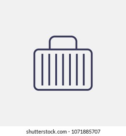 Outline suitcase icon illustration vector symbol