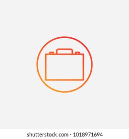 Outline suitcase icon.gradient illustration isolated vector sign symbol