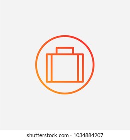 Outline suitcase icon.gradient illustration isolated vector sign symbol