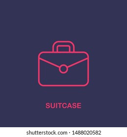 Outline suitcase icon.suitcase vector illustration. Symbol for web and mobile