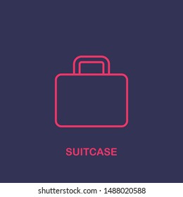 Outline suitcase icon.suitcase vector illustration. Symbol for web and mobile