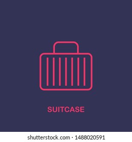 Outline suitcase icon.suitcase vector illustration. Symbol for web and mobile
