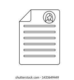 Outline summary Icon. Business Concept. Simple style vector illustration isolated on white background