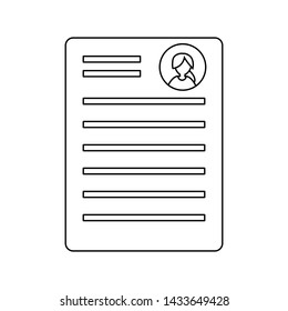 Outline summary Icon. Simple style vector illustration isolated on white background.  