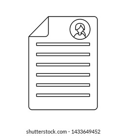 Outline summary Icon. Simple style vector illustration isolated on white background.  