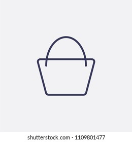 Outline summer bag icon illustration,vector shopping sign symbol