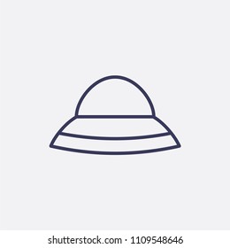 Outline summer hat icon illustration,vector fashion sign symbol