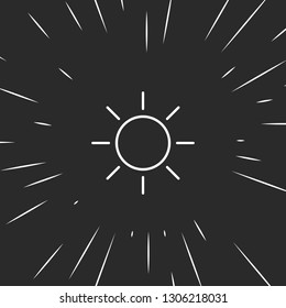 Outline sun icon illustration isolated vector sign symbol